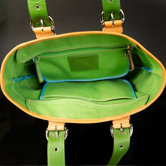 COACH Hampton Soho Canvas Tote Bag Cream - Picture 12 of 16